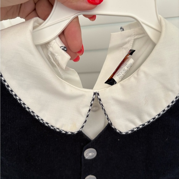 Vintage Rici navy and White collared 24 mo outfit with corduroy Vest - Picture 7 of 10
